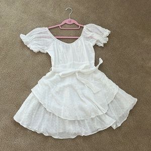 New w/o tags White ruffle dress